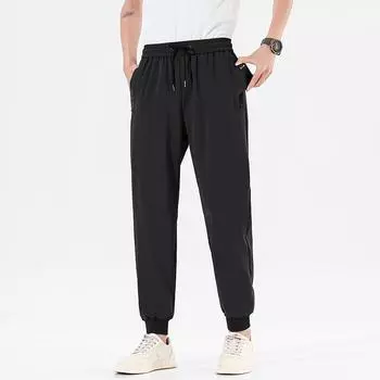 Деловые мужские прямые брюки большого размера из искусственного шелка для мужчин, повседневные спортивные брюки для пожилых людей, чувство комфорта с брюками The 100 Suit M