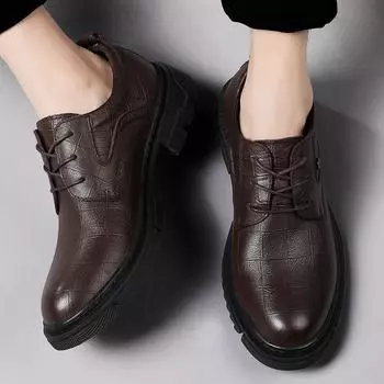 Деловые мужские туфли из натуральной кожи черного цвета, мужские туфли класса люкс, свадебные туфли, большие размеры, шнуровка, формальная обувь для мужчин 38 чёрный