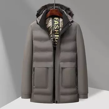 Деловые пальто Мужские ветрозащитные куртки Мужская теплая зимняя куртка Ветрозащитная парка Повседневное пальто XXXXXL чёрный