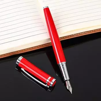 Деловые подарки, металлические ручки, разноцветные ручки для студентов, иридий, ручки для позитивной осанки, канцелярские принадлежности 0.5mm красный