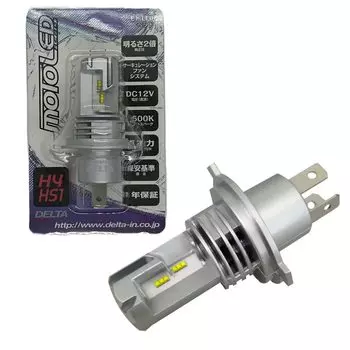 DELTA Direct MOTO LED HEAD DC12V 6500k с охлаждающим вентилятором Универсальный H4/HS1 (Д-2135)