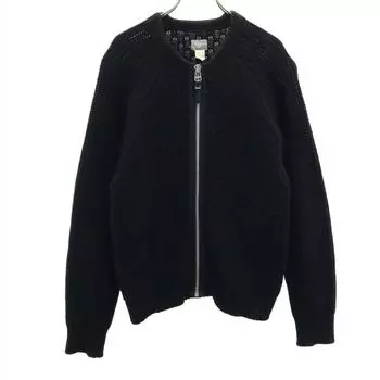 DELUXE wool Knit jacket S black Men s Used