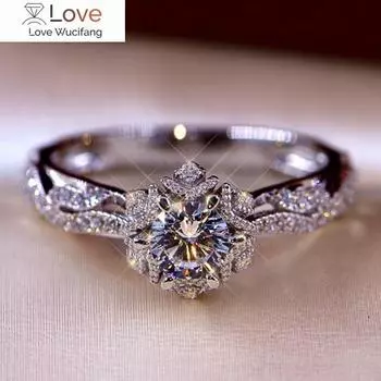 Delysia King аксессуары для женщин ювелирные изделия круглые цветочные кристаллы обручальные кольца 11