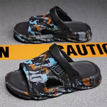 Демисезонные мужские домашние тапочки с открытой спиной, тапочки, баскетбольные тапочки, размер 48, коричневые сандалии, кроссовки, спортивные, супер удобные 37