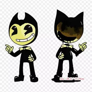 Демон Бенди Бенди и чернильная машина Рисунок Утюгом на теплопередаче Печать Виниловые нашивки Наклейка для одежды DIY Аппликации Моющиеся нашивки