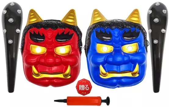 Демон Хэллоуин Хэллоуин Демон Цзян Страшный Призрачный Ужас Культурный Школа Демон Ручной Инфлятор 5 Предметов Набор [SISP] Маска, Костюм, Косплей, Косплей,