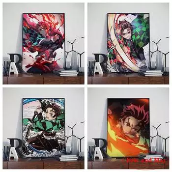 Demon Killer классический японский аниме постер изображение холст картина украшение для гостиной имитация 21cm30cm NoFrame