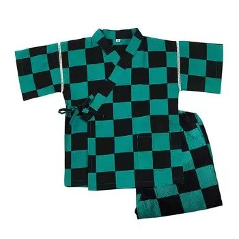 Demon Kimetsu no Yaiba для детей и японский стиль японский узор гофрированный топ и 2 части японский Tanjiro Zenitsu Nezuko для взрослых L Slayer для взрослых,