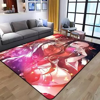 Demon Slayer Art Print напольный коврик для гостиной, игровая комната, ковер, коврик для кемпинга, пикника, коврик, коврики, аниме, декор комнаты, ковер 40x60cm(15x23 in)