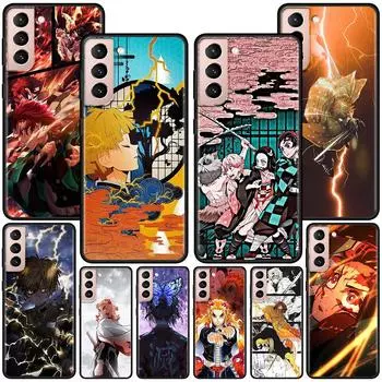 Demon Slayer Case for Samsung Galaxy S20 FE S21 S22 Ultra S10 Plus S9 S8 S10e S7 Edge Silicone Coque Black Soft Phone Cover Samsung S7