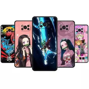 Demon Slayer Kimetsu аниме противоударный чехол Celular для Xiaomi POCO X3 NFC F3 MI 11 lite M4 Pro 5G X4 10T M3 11T 9T F4 GT POCO X4 NFC