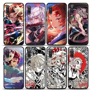 Чехол для телефона с изображением демона Kimetsu No Yaiba для Xiaomi Mi A2 8 9 SE 9T 10 10T 10S CC9 E Note 10 Lite Pro Black Cover Fundas Xiaomi Mi A2 Lite