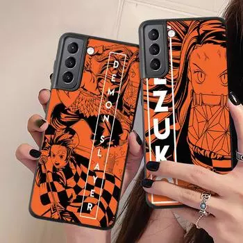 Demon Slayer Kimetsu No Yaiba Fundas для Samsung Galaxy S9 S8 S10 S21 S22 S20 Plus S21fe S10e Note 20 10 Мягкий чехол для телефона из ТПУ For NOTE 10 Lite
