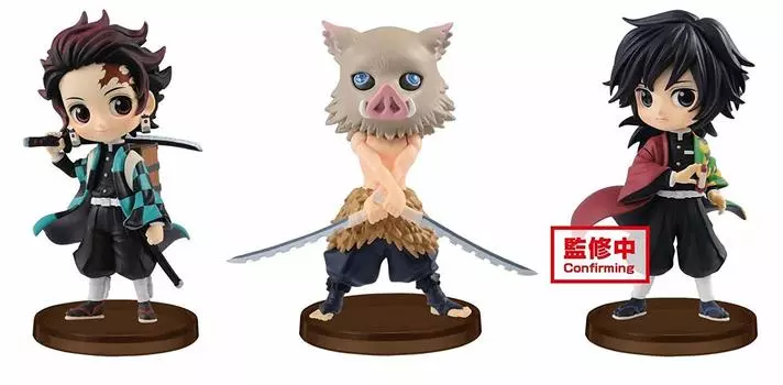 Убийца демонов: Kimetsu no Yaiba Q posket petit vol.2 Фигурка Все 3 типа набора Танджиро Камадо/Иноске Цукихира/Ёсию Томиока
