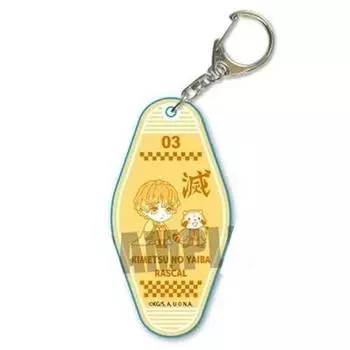Demon Slayer Kimetsu no Yaiba x Rascal Zenitsu Agatsuma Motel Keychain