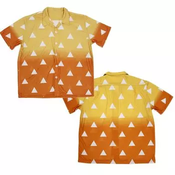 Demon Slayer: Kimetsu no Yaiba Zenitsu Agatsuma Dry Aloha Shirt/L