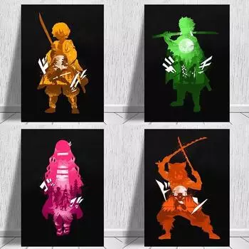 Плакат «Убийца демонов», персонаж мультфильма, настенная живопись на холсте и принт, современная гостиная, украшение для детской комнаты, Paintin 21cm30cm NoFrame