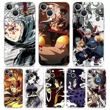 Demon Slayer Tengen Uzui для iPhone 14 13 11 12 Pro Max X XR XS чехол для телефона для iPhone 14 7 8 Plus SE прозрачный мягкий чехол TPU Fundas iPhone XS Max