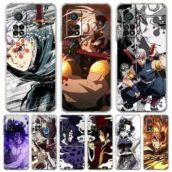 Demon Slayer Tengen Uzui для Xiaomi Poco X3 NFC F3 M3 X4 M4 Pro 5G чехол для телефона Mi 11 Lite Ultra 11T 11X 12 Pro 11i прозрачный чехол Xiaomi Mi 11i
