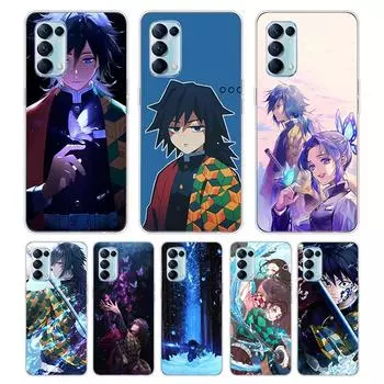 Demon Slayer Tomioka Giyuu для OPPO Reno7 SE 6 5 ZF 4G 5G Find X2 X3 Neo Lite Pro Plus прозрачный мягкий чехол для телефона Coque OPPO Find X2 Neo