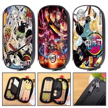 Demone Slayer Kamado Tanjirou Сумка-карандаш Многофункциональный канцелярский чехол Nezuko Estuches Школьные принадлежности Пенал 1