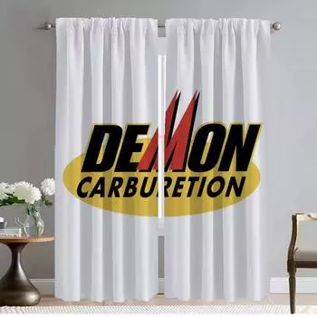 Demons Racing Anti-mosquito Curtains for Living Room Halloween Decoration Home Interior Curtains 2 Pieces Shades Partition Child W50xH70cmx2pcs-CL