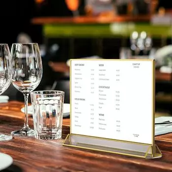 Демонстрационный стенд акриловый двухсторонний знак прозрачный 10*15cm vertical