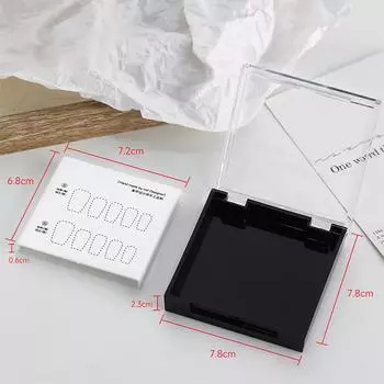 Демонстрационный стенд для ногтей акриловый практический показ инструментов для накладных ногтей прозрачный двойной клей квадратный двухслойный набор брони белый