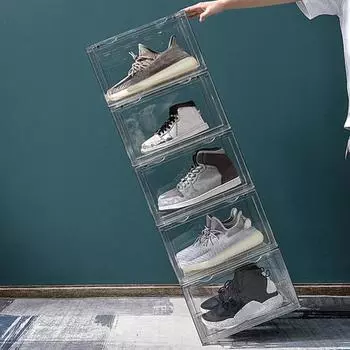 Демонстрационный жесткий каркас прочный многофункциональный пластиковый дверной ящик для хранения обуви стойка для обуви