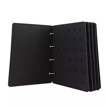 Демонстрационный значок в жестяной банке с эмалированным покрытием для хранения значков Демонстрационный значок в банке с эмалированным покрытием для хранения значков Кейс для значков Папка-регистратор, дисплей, файл, держатель, футляр, (черный) чёрный