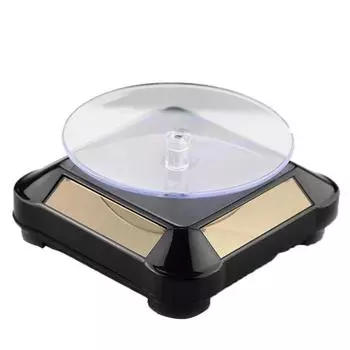 Демонстрация часов Вращающийся стол Солнечная энергия Вращающаяся подставка для дисплея Коллекция хобби