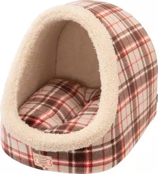 Den Cuddler Gluck Pet Bed Plaid Pattern Tassu 168-6432A3 серый