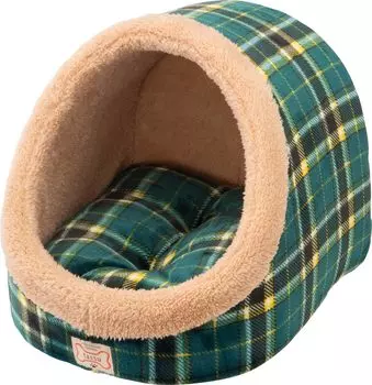 Den Cuddler Gluck Pet Bed Plaid Pattern Tassu 168-6432A2 зелёный