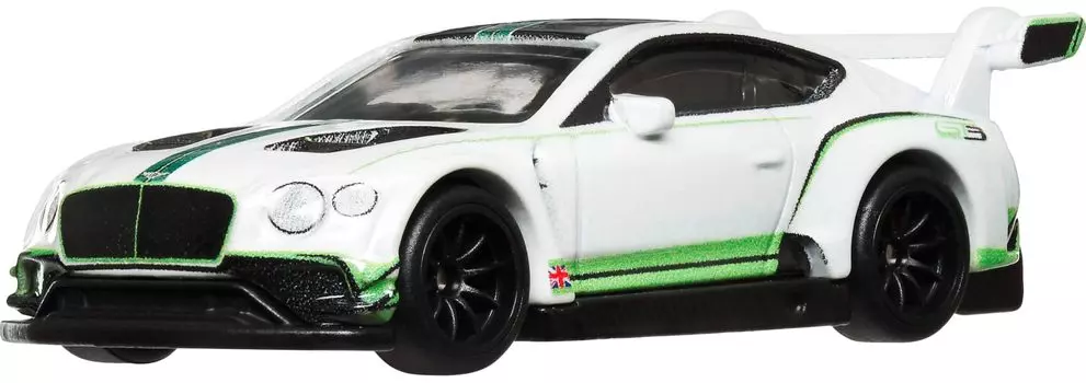 День гонок Hot Wheels Car Culture 2018 Bentley Continental GT3 игрушечная мини-машинка для детей от 3 лет и старше, белая HRV93 белый
