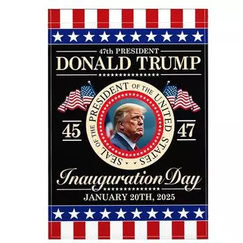 День инаугурации 47-го президента США Садовый флаг 12x18 дюймов Садовый флаг для улицы One Size