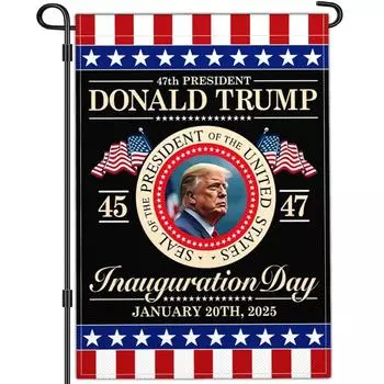 День инаугурации 47-го президента США Садовый флаг 12x18 дюймов Садовый флаг для улицы One Size