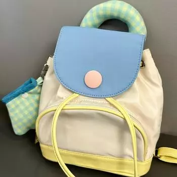 День кнопка маленький рюкзак 2024 новый весенний милый маленький школьный рюкзак мини маленькая сумка рюкзак женский жёлтый
