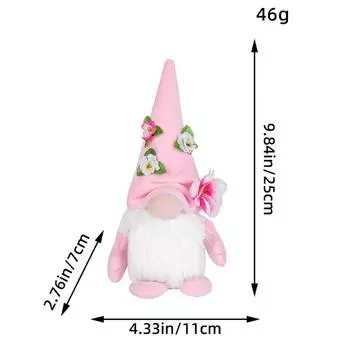 День матери Цветочная кукла Креативная кукла без лица Лесной старик Декоративное украшение Подарок C3-19 pink