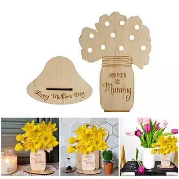День матери, набор держателей для цветов, набор для самостоятельного изготовления из дерева, украшение для цветочной стойки для мамы от Kids Home Decorations