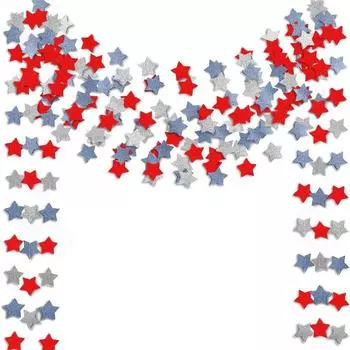 День Независимости2.5м 22 штуки Золотая бумага Красный Синий Звезда Искусство Украшение для вечеринки Блестящее Звездное Искусство One Size