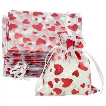 День органзы шнурок 50 день подарок сетка рождественский подарок день рождения маленькие разделенные сумки [BEAUTY PLAYER] сумка для мамы, части, 10*12 см, сумка ко дню святого Валентина,