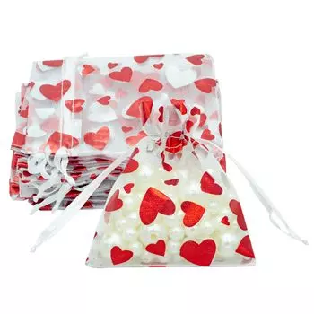 День органзы шнурок 50 день подарок сетка рождественский подарок день рождения маленькие разделенные сумки [BEAUTY PLAYER] сумка для матери, части, 8*10 см, сумка ко дню святого Валентина,