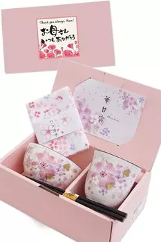 День Популярный Чай Мино Подарок Хана Канро Рисовый платок Палочки для еды Подарок на День Матери Подарок, Чашка, Миска, Посуда, Упакованный, Миска, Включено, Включено,