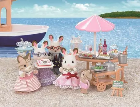 День рождения семейной поездки Sylvanian Families [вечеринка на берегу моря] M-02