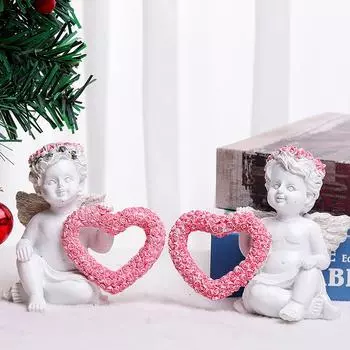 День святого Валентина Ангел Роза Любовь Смоляные Украшения Праздничная Сцена Украшение Дома One Size