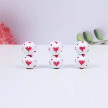 День святого Валентина Любовь Деревянные бусины Украшения для дома Красочные деревянные бусины Венок Аксессуары DIY Бахрома из пеньковой веревки Деревянные бусины Строка