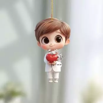 День святого Валентина, милая парочка, свадьба, акриловый брелок, зеркало заднего вида для автомобиля, аксессуары, рюкзак, маленькая подвеска. One Size