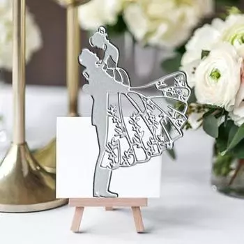 День святого Валентина Пара Металлические штампы DIY Искусство Ремесла Скрапбукинг Свадебные Поздравительные Открытки Украшения Углеродистая Сталь Тиснение Шаблоны Трафареты серебряный