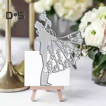 День святого Валентина Пара Металлические штампы DIY Искусство Ремесла Скрапбукинг Свадебные Поздравительные Открытки Украшения Углеродистая Сталь Тиснение Шаблоны Трафареты серебряный