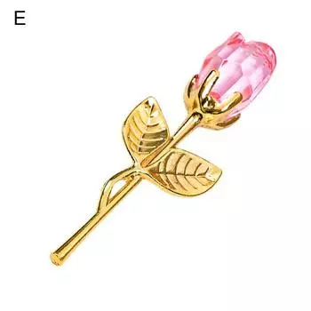 День святого Валентина Рождество Искусственный Кристалл Роза Цветок Домашний Декор Подарок D